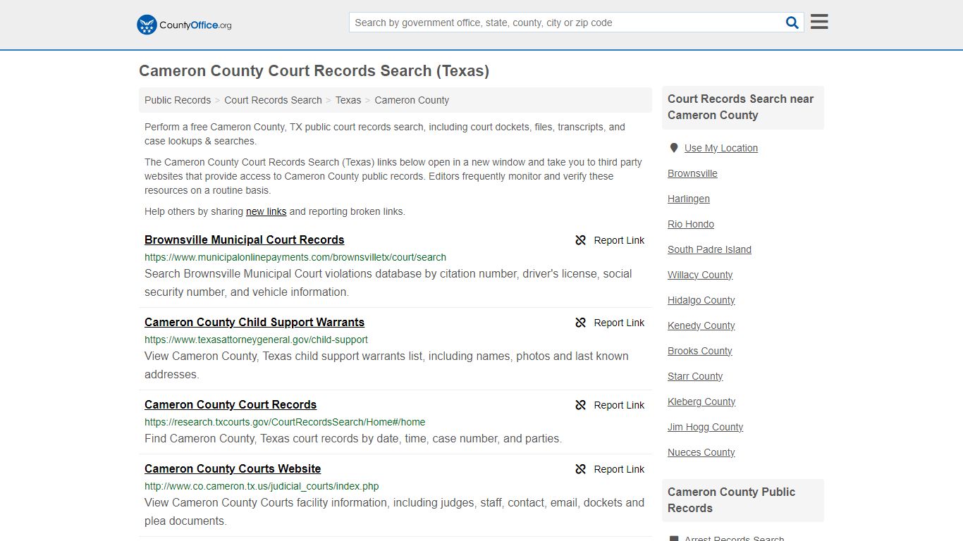 Cameron County Court Records Search (Texas) - County Office